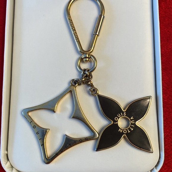 Authentic Louis Vuitton bag charm Porte Cles puzzle key chain Black Gold - Picture 2 of 10